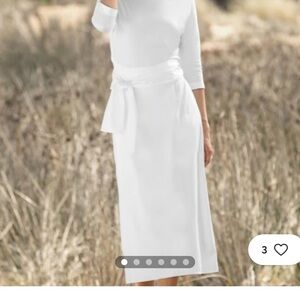 Peruvian Connection BLACK Wrap Dress with Wide Neck 3/4 Sleeves